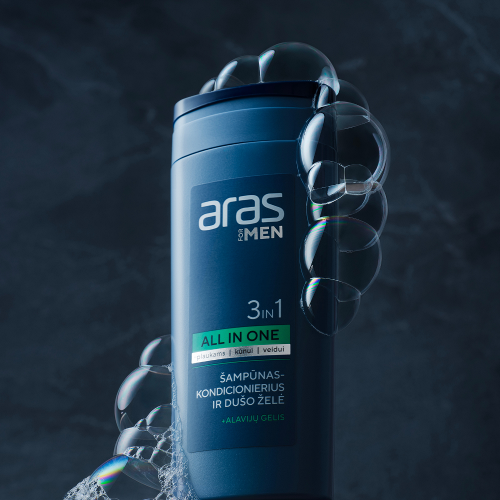 3in1 šampūnas-kondicionierius, dušo želė 250 ml