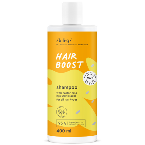 KILIG HAIR BOOST šampūnas su ricinos aliejumi 400 ml