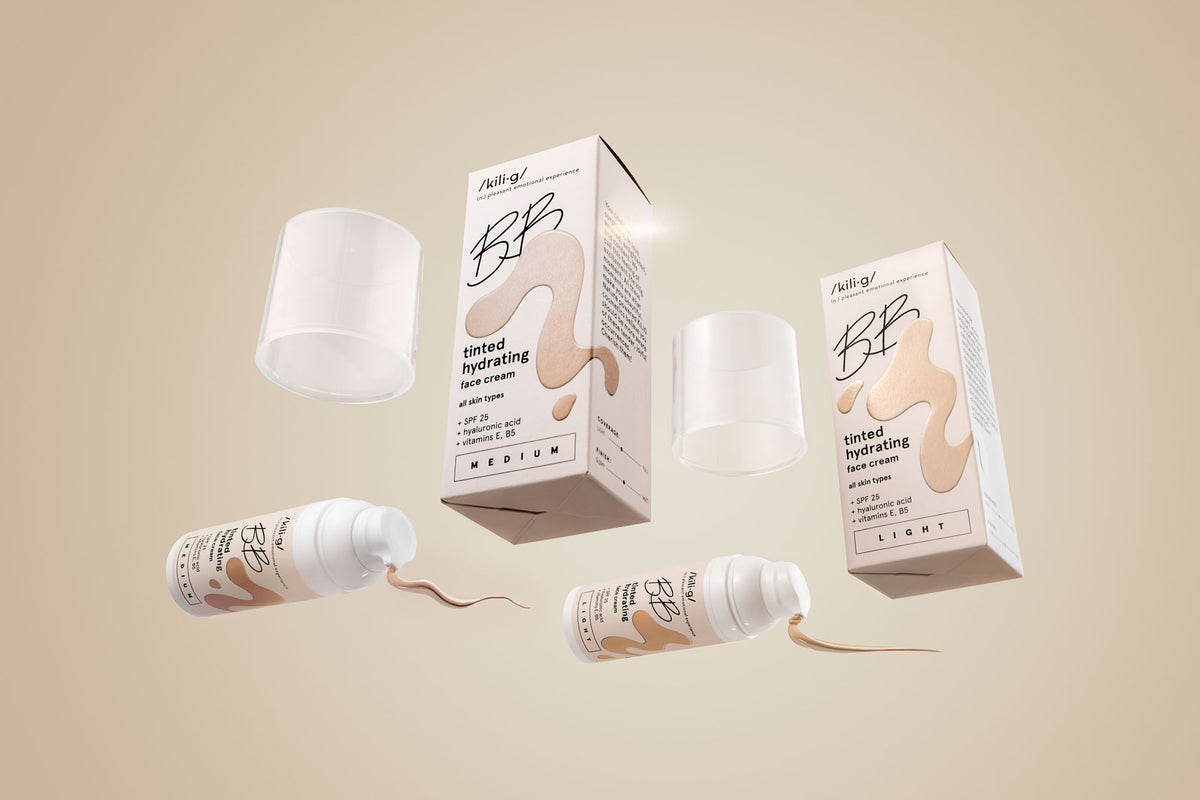 KILIG BB CREAM Drėkinamasis veido kremas su atspalviu SPF25 MEDIUM 50ML