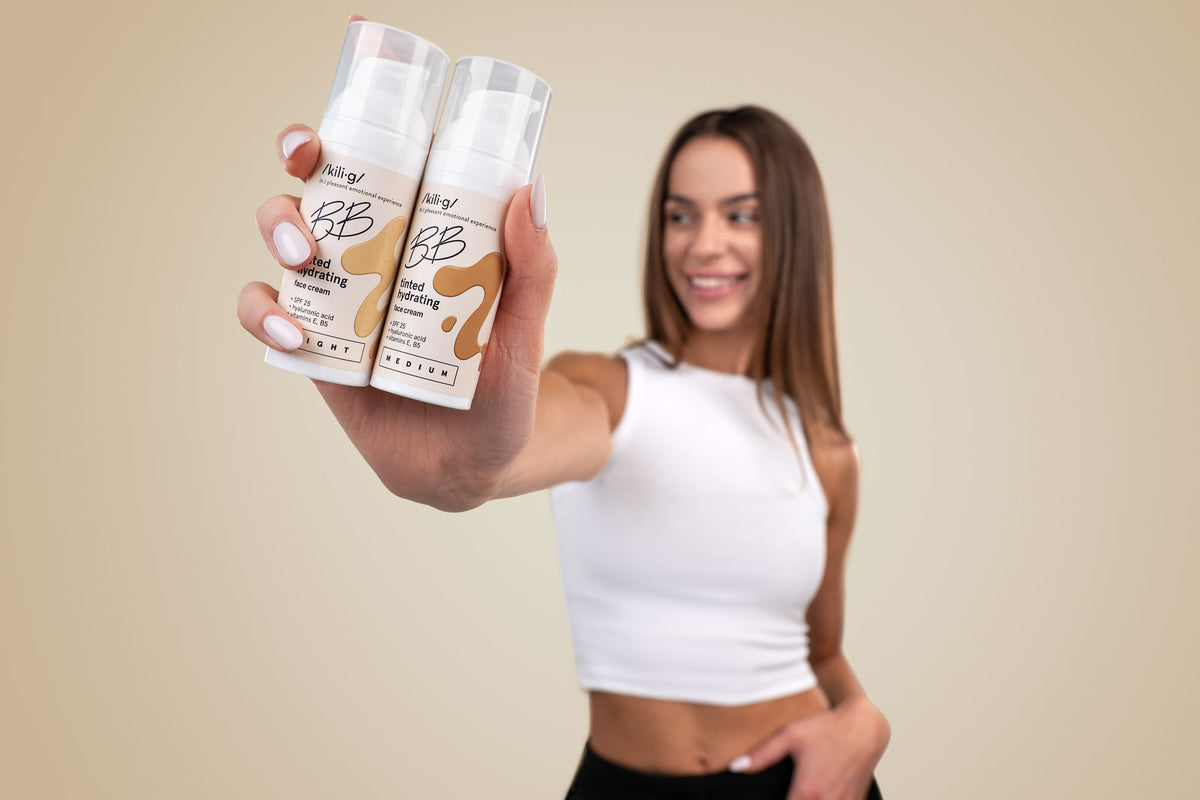 KILIG BB CREAM Drėkinamasis veido kremas su atspalviu SPF25 MEDIUM 50ML
