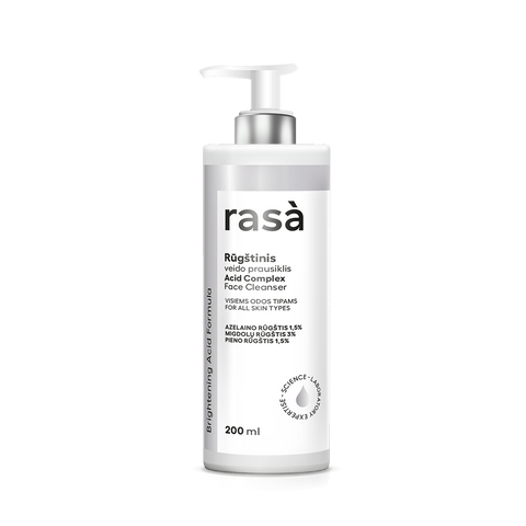 RASA BRIGHTENING ACID FORMULA Rūgštinis veido prausiklis, 200 ml