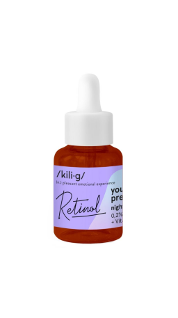 KILIG RETINOL Naktinis veido serumas su retinoliu 30 ml